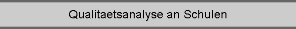 Qualitaetsanalyse an Schulen